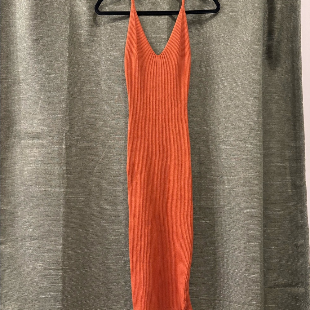 Petal & Pup Vibrant Orange Sleeveless Dress